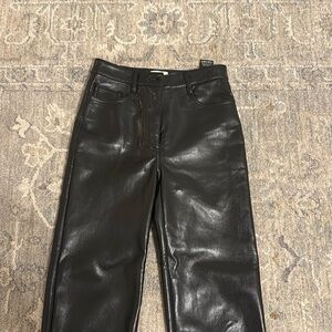Aritzia never worn black leather pants